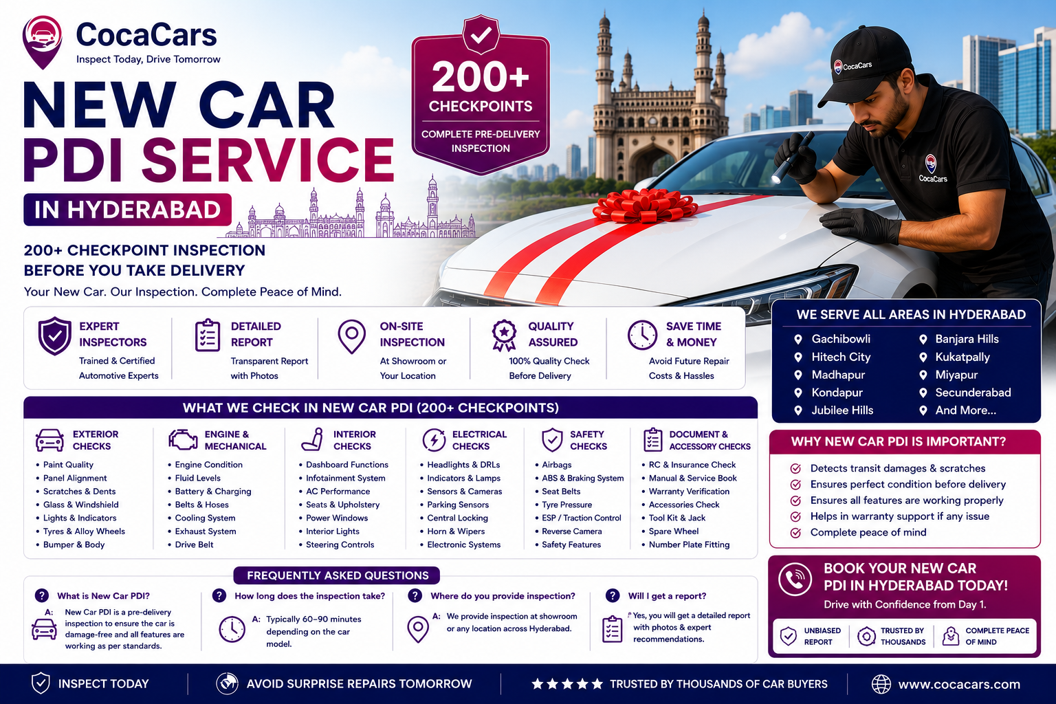 New Car PDI Service in Hyderabad