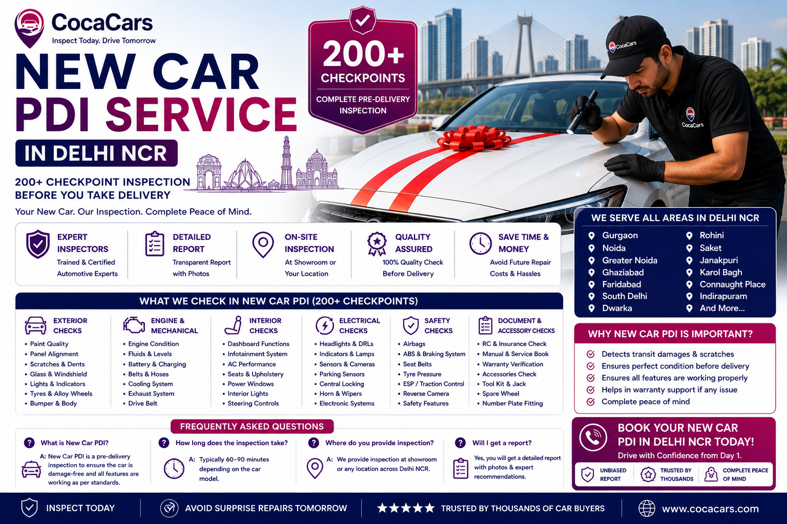 New Car PDI Service in Delhi NCR